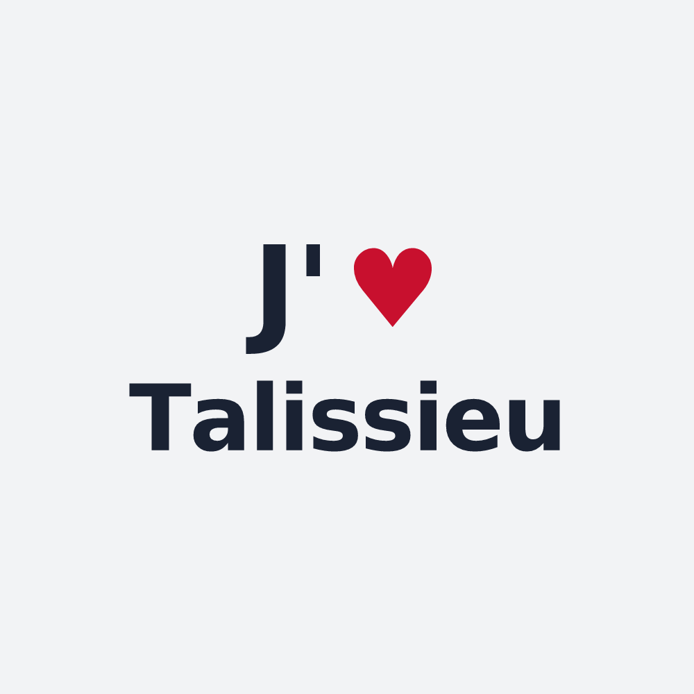 Poster personnalisé Talissieu — design J'aime Talissieu