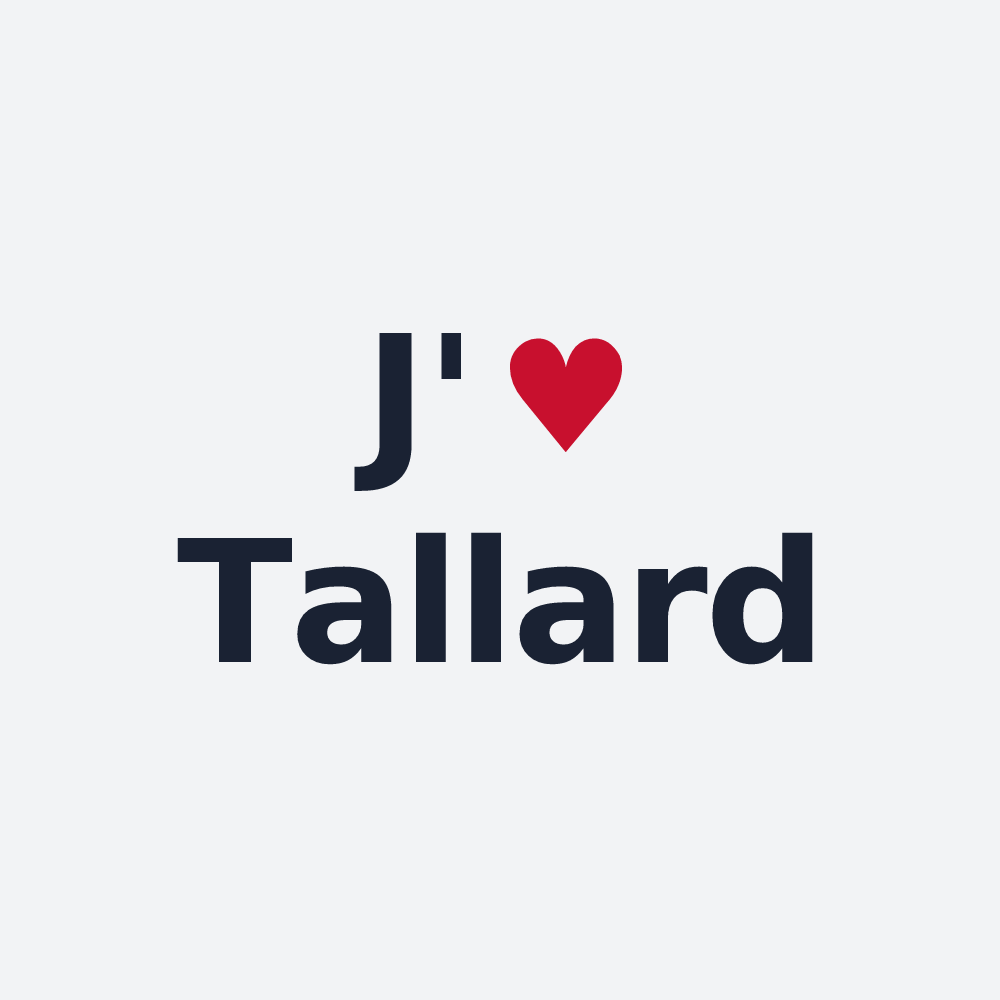 Poster personnalisé Tallard — design J'aime Tallard