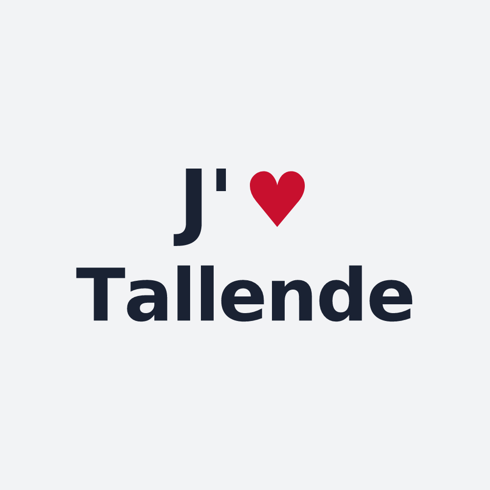 Poster personnalisé Tallende — design J'aime Tallende