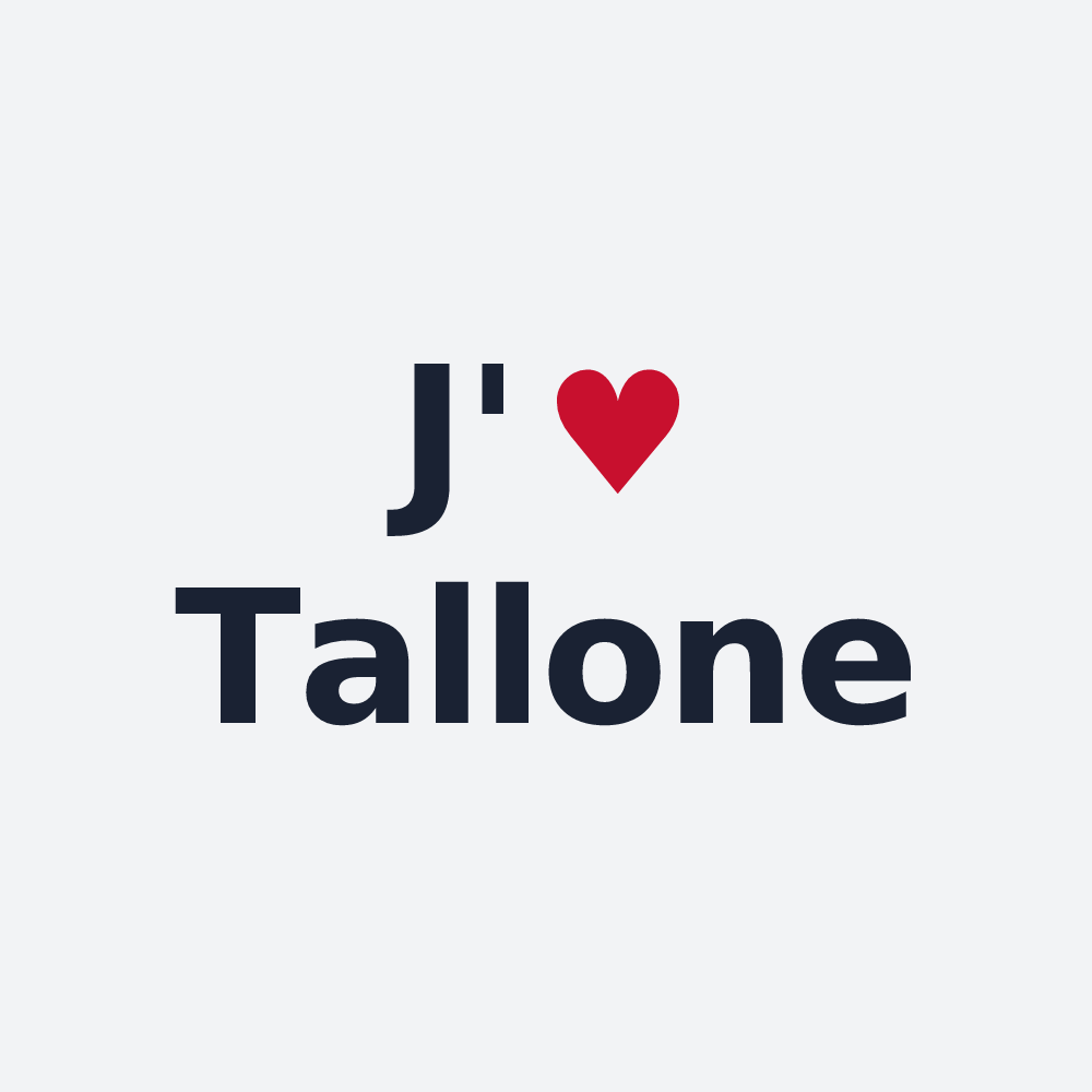 Poster personnalisé Tallone — design J'aime Tallone