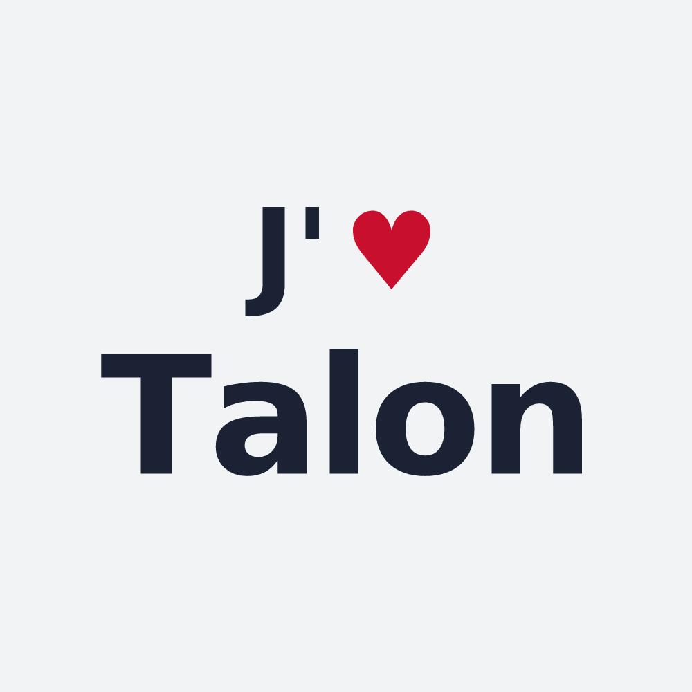 Poster personnalisé Talon — design J'aime Talon