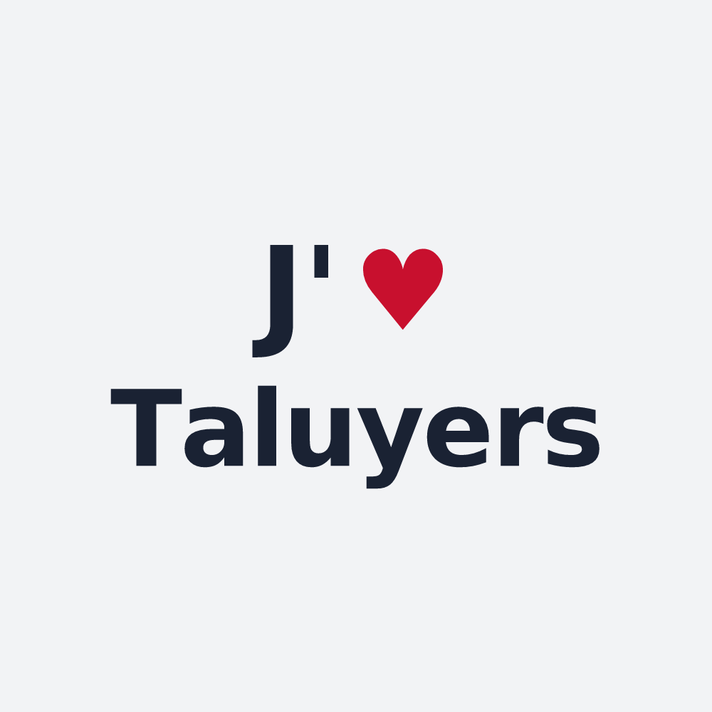 Poster personnalisé Taluyers — design J'aime Taluyers