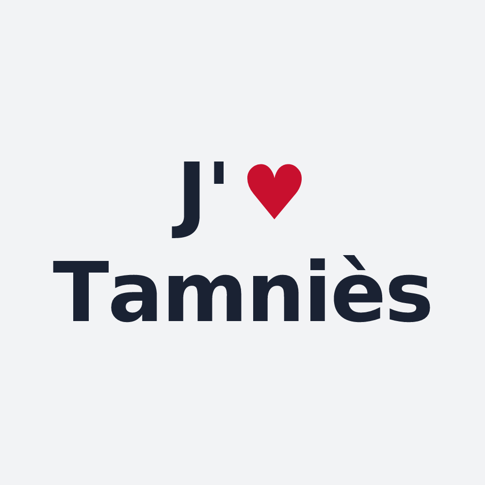 Poster personnalisé Tamniès — design J'aime Tamniès