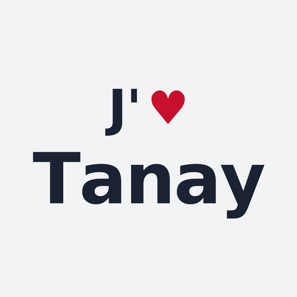 Poster personnalisé Tanay — design J'aime Tanay