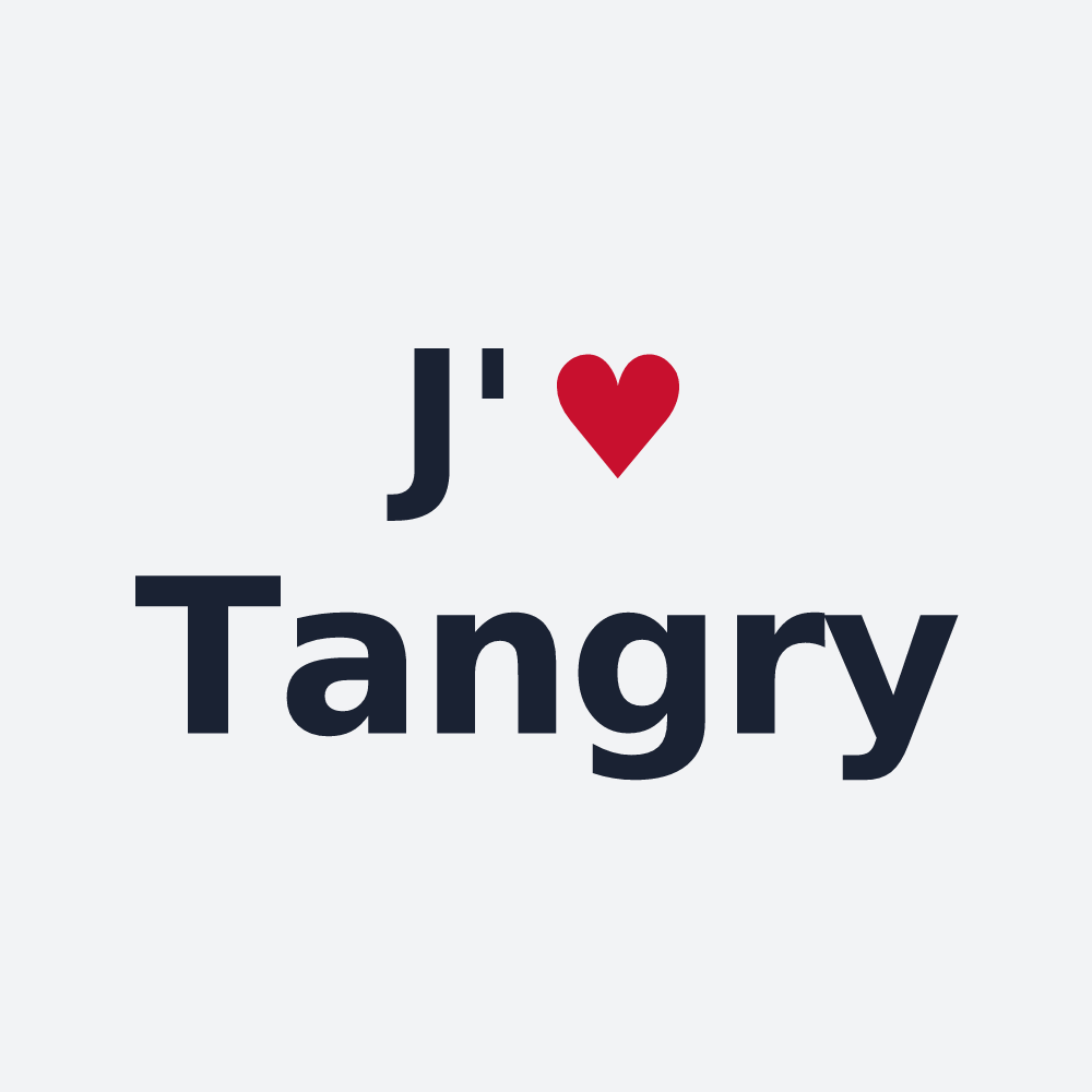 Poster personnalisé Tangry — design J'aime Tangry
