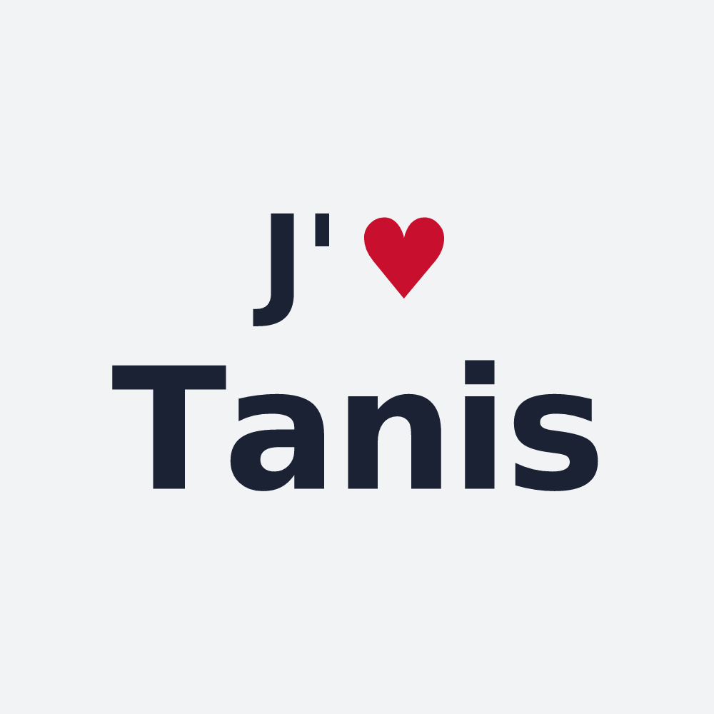 Poster personnalisé Tanis — design J'aime Tanis