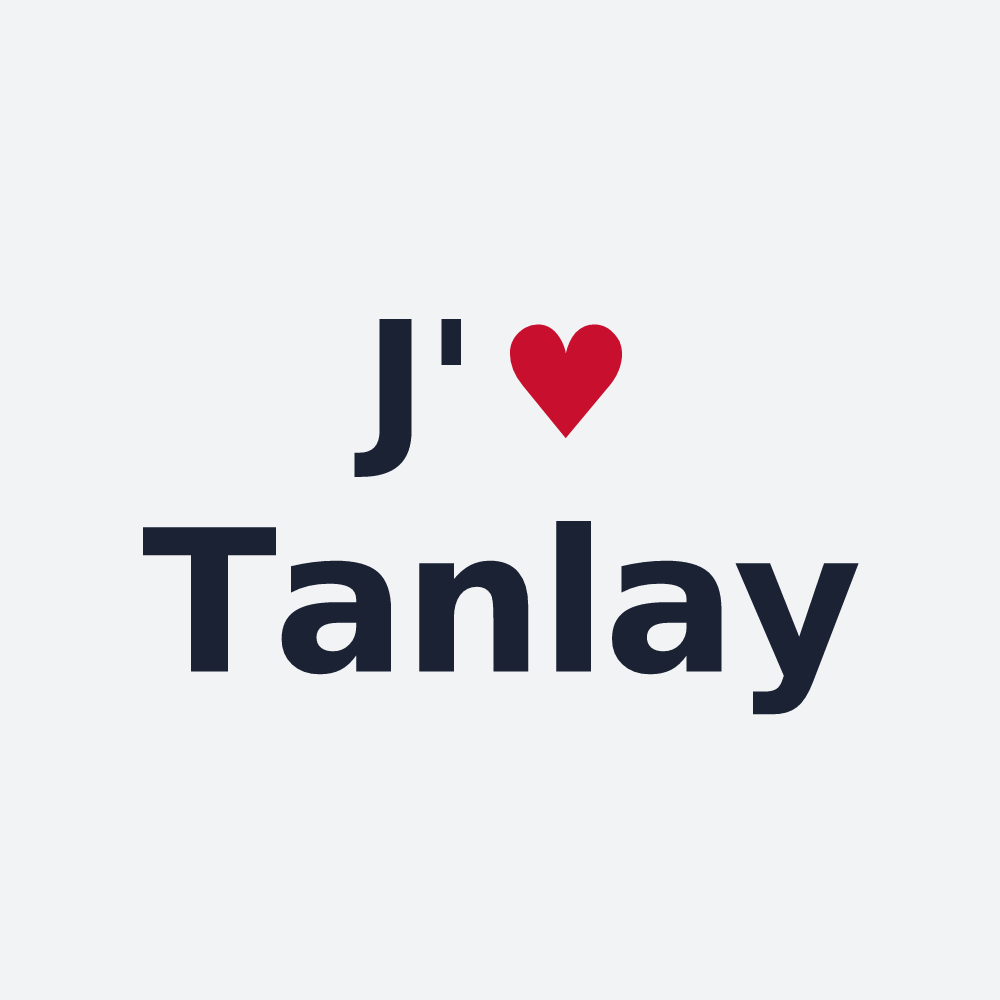 Poster personnalisé Tanlay — design J'aime Tanlay