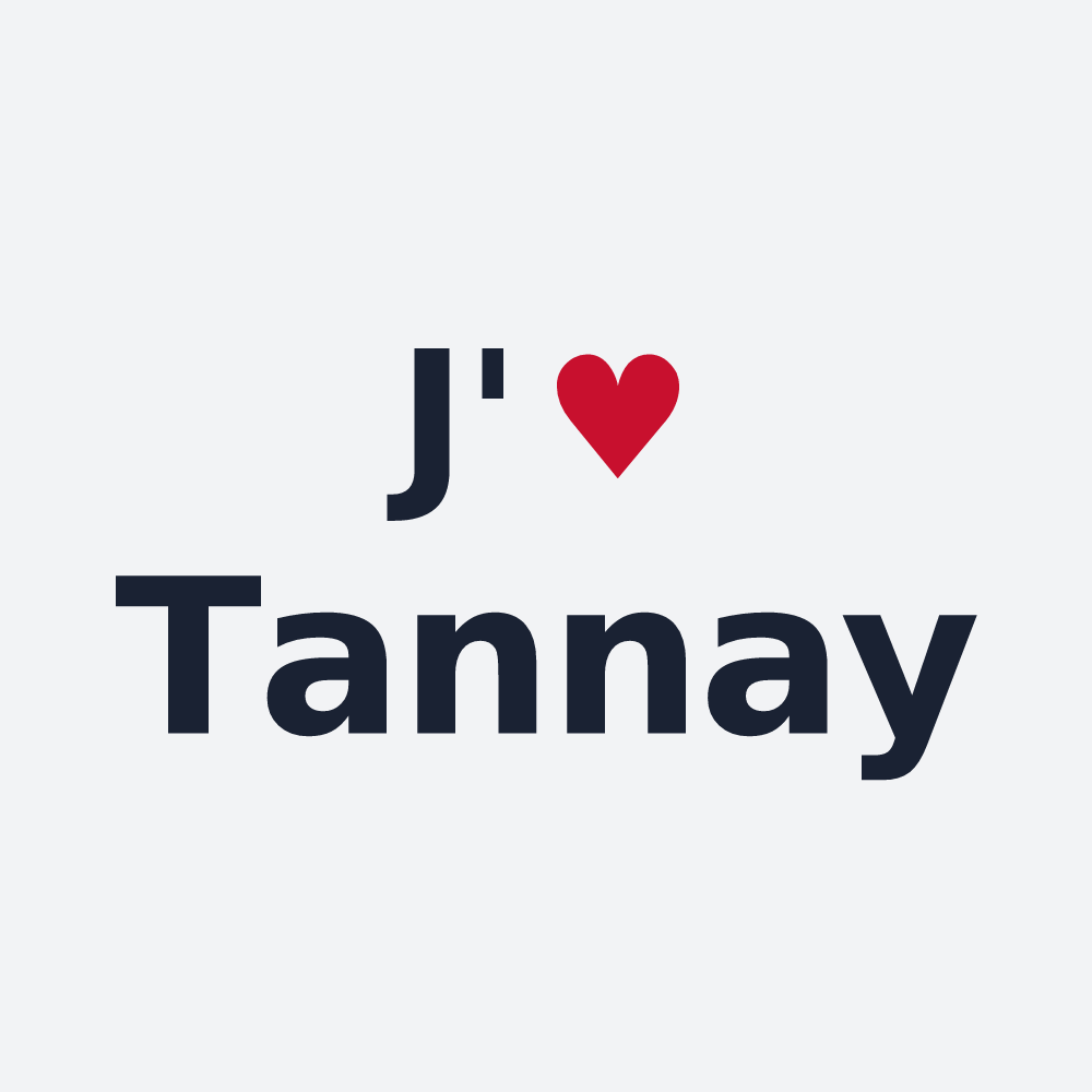 Poster personnalisé Tannay — design J'aime Tannay