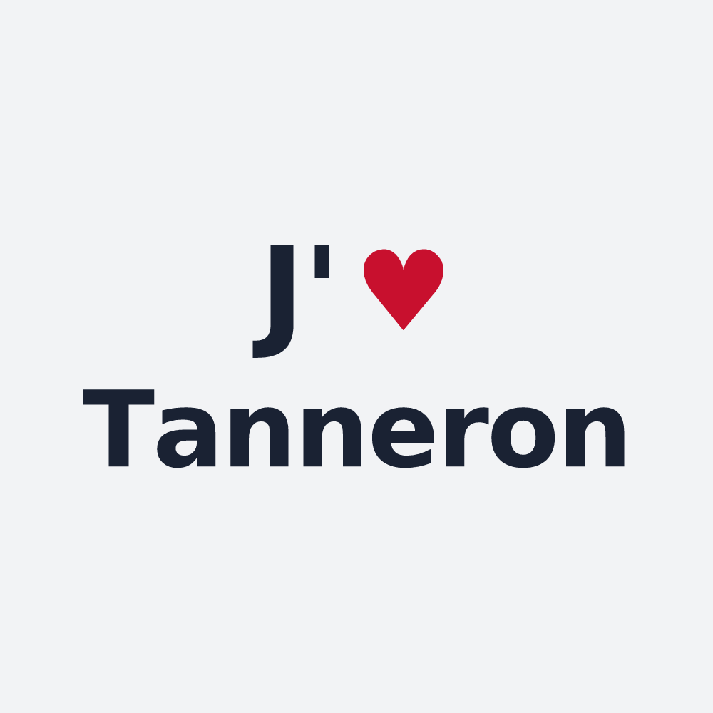 Poster personnalisé Tanneron — design J'aime Tanneron