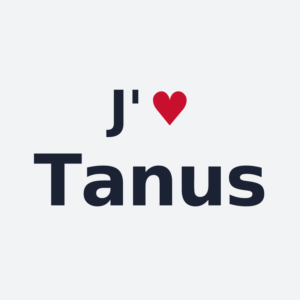 Poster personnalisé Tanus — design J'aime Tanus