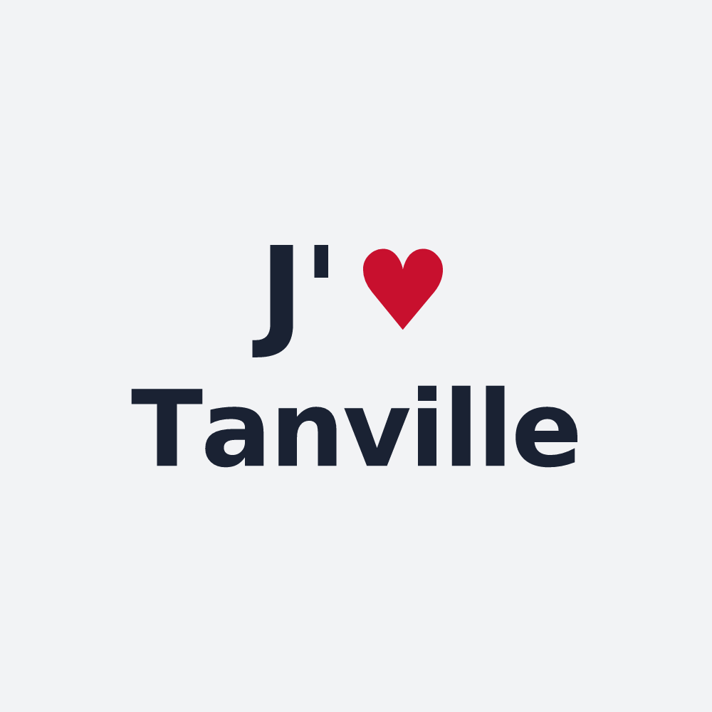 Poster personnalisé Tanville — design J'aime Tanville