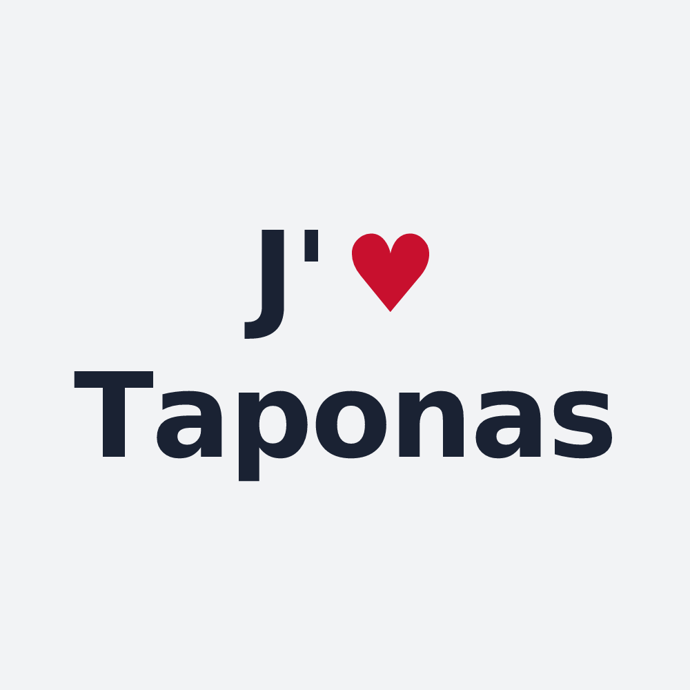 Poster personnalisé Taponas — design J'aime Taponas