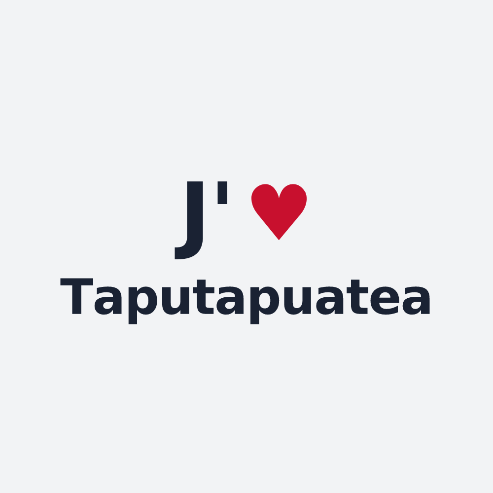 Poster personnalisé Taputapuatea — design J'aime Taputapuatea