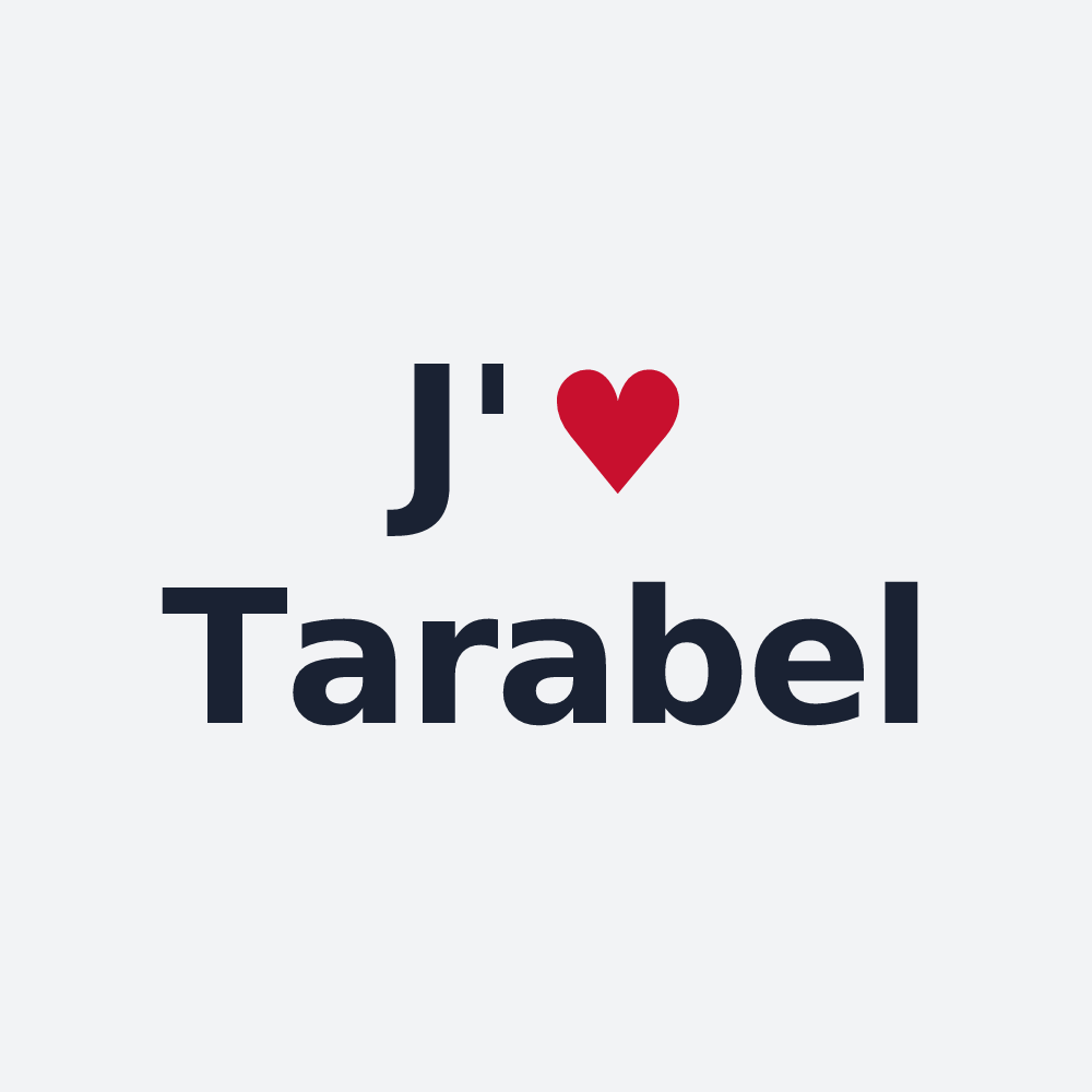 Poster personnalisé Tarabel — design J'aime Tarabel
