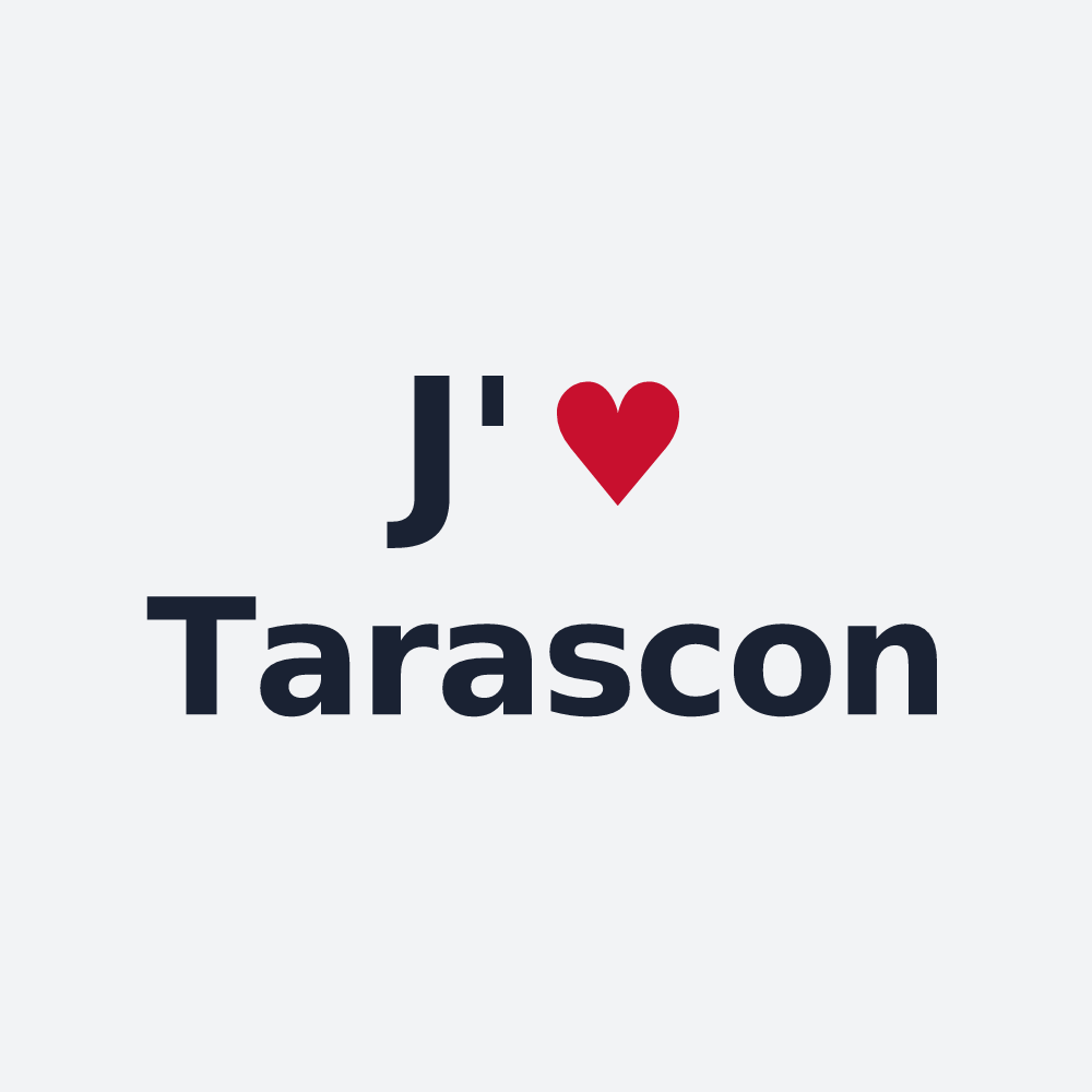 Poster personnalisé Tarascon — design « J'aime Tarascon » imprimé sur le poster