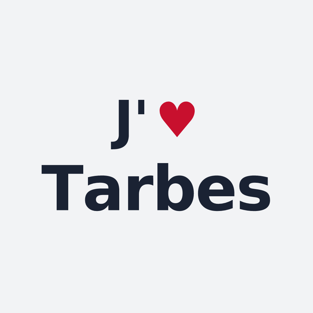 Poster personnalisé Tarbes — design J'aime Tarbes