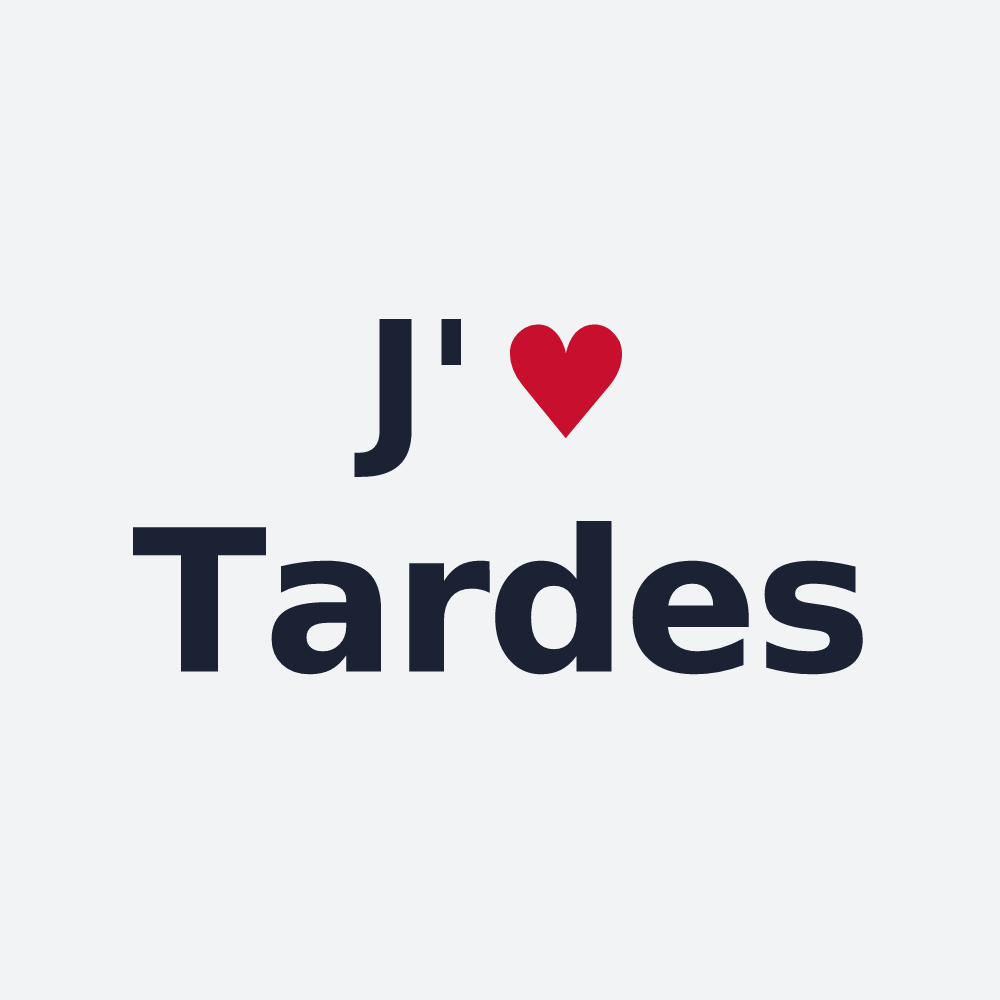 Poster personnalisé Tardes — design J'aime Tardes