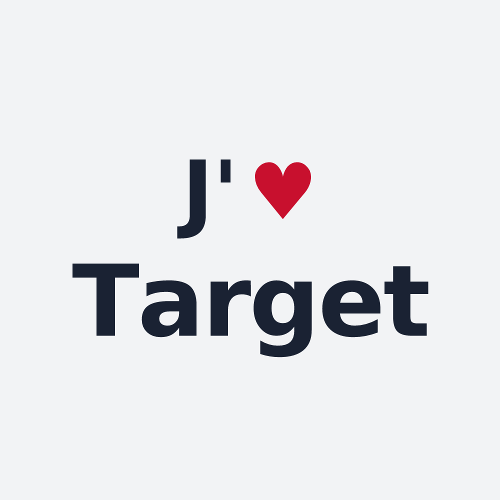 Poster personnalisé Target — design J'aime Target