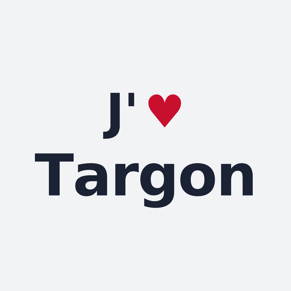 Poster personnalisé Targon — design J'aime Targon
