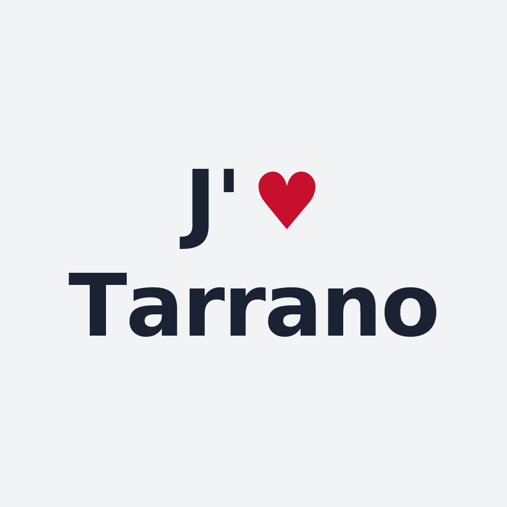 Poster personnalisé Tarrano — design J'aime Tarrano