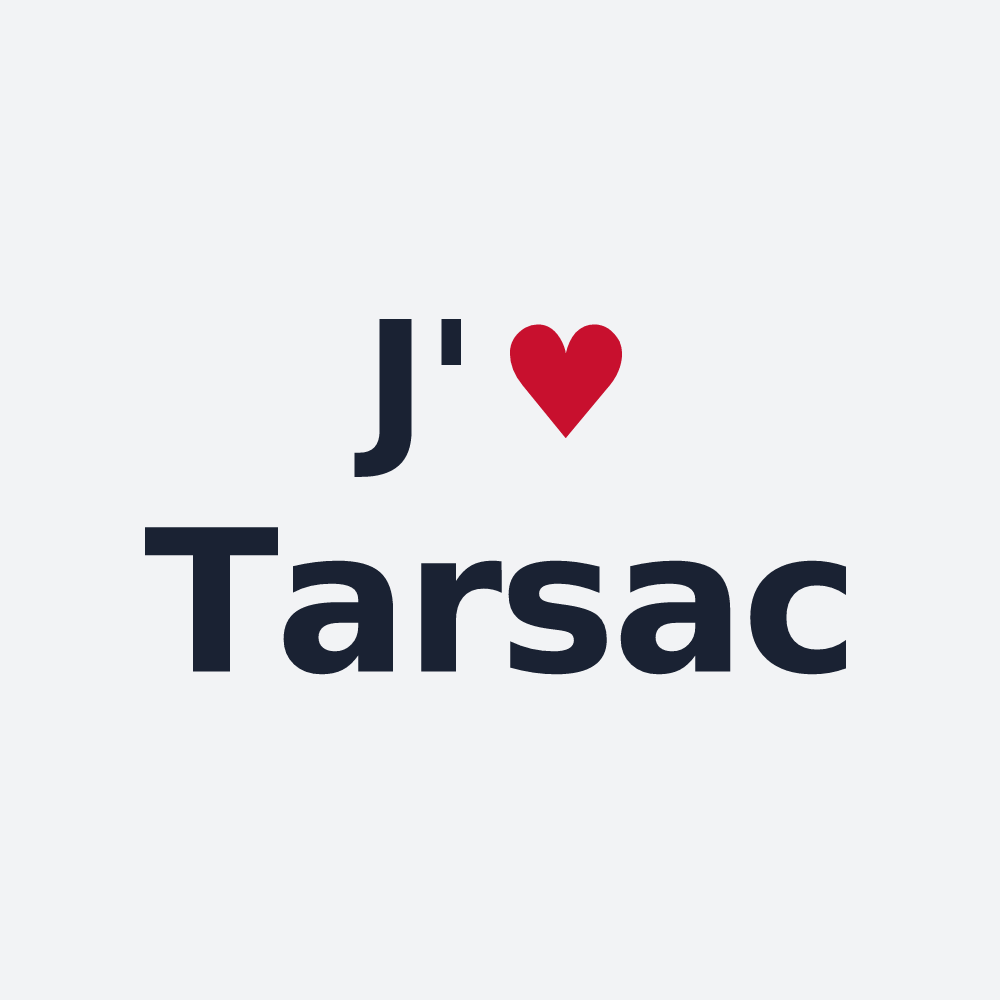 Poster personnalisé Tarsac — design J'aime Tarsac
