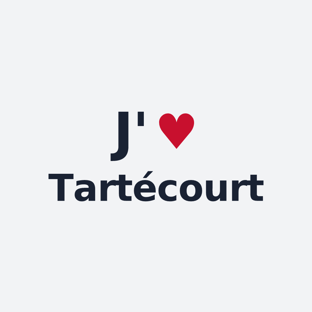 Poster personnalisé Tartécourt — design J'aime Tartécourt