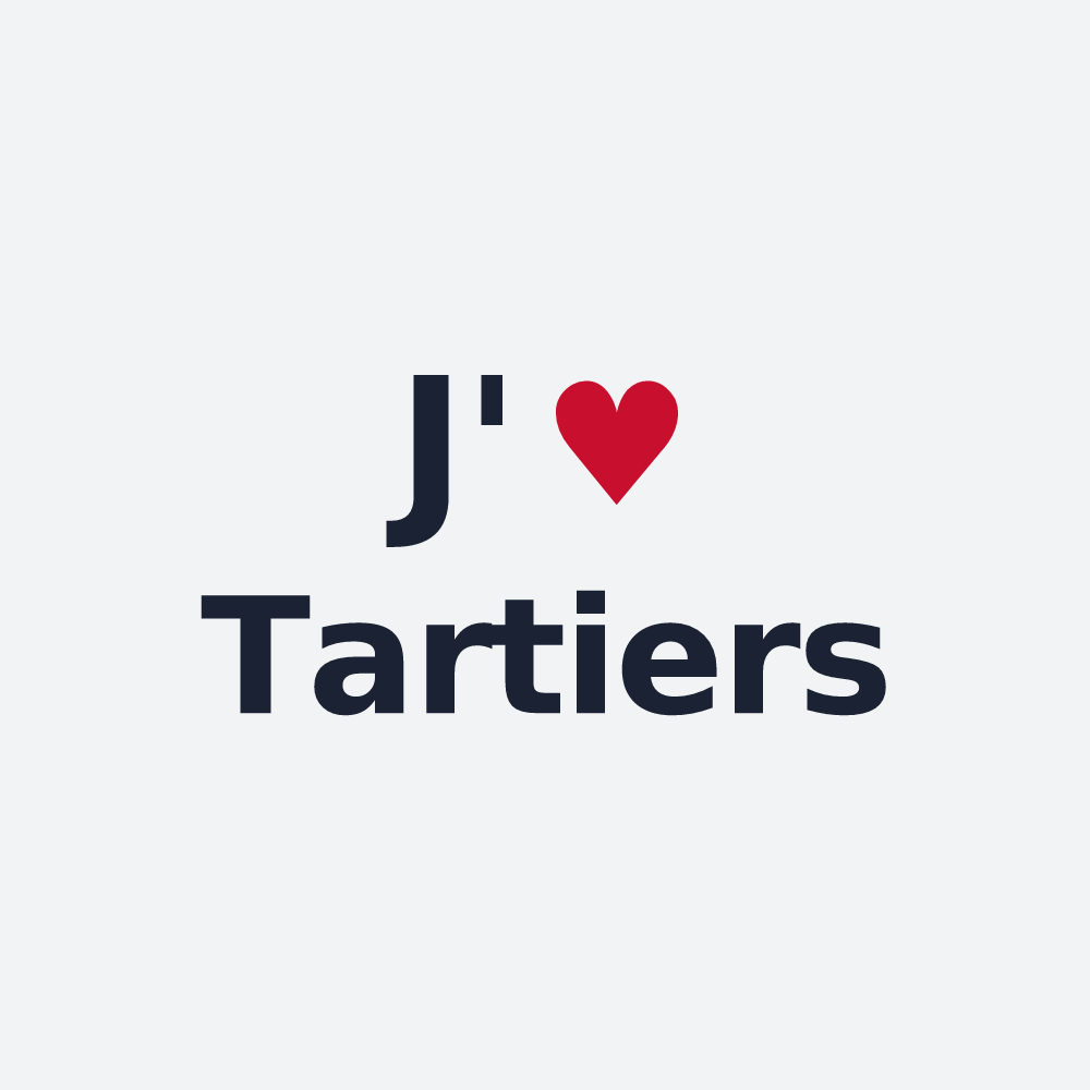 Poster personnalisé Tartiers — design J'aime Tartiers