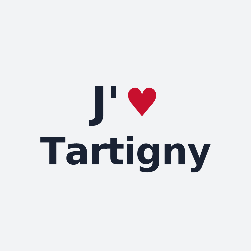 Poster personnalisé Tartigny — design J'aime Tartigny