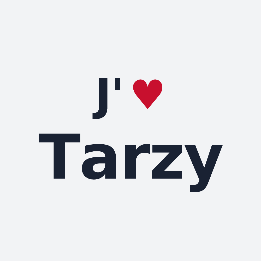 Poster personnalisé Tarzy — design J'aime Tarzy