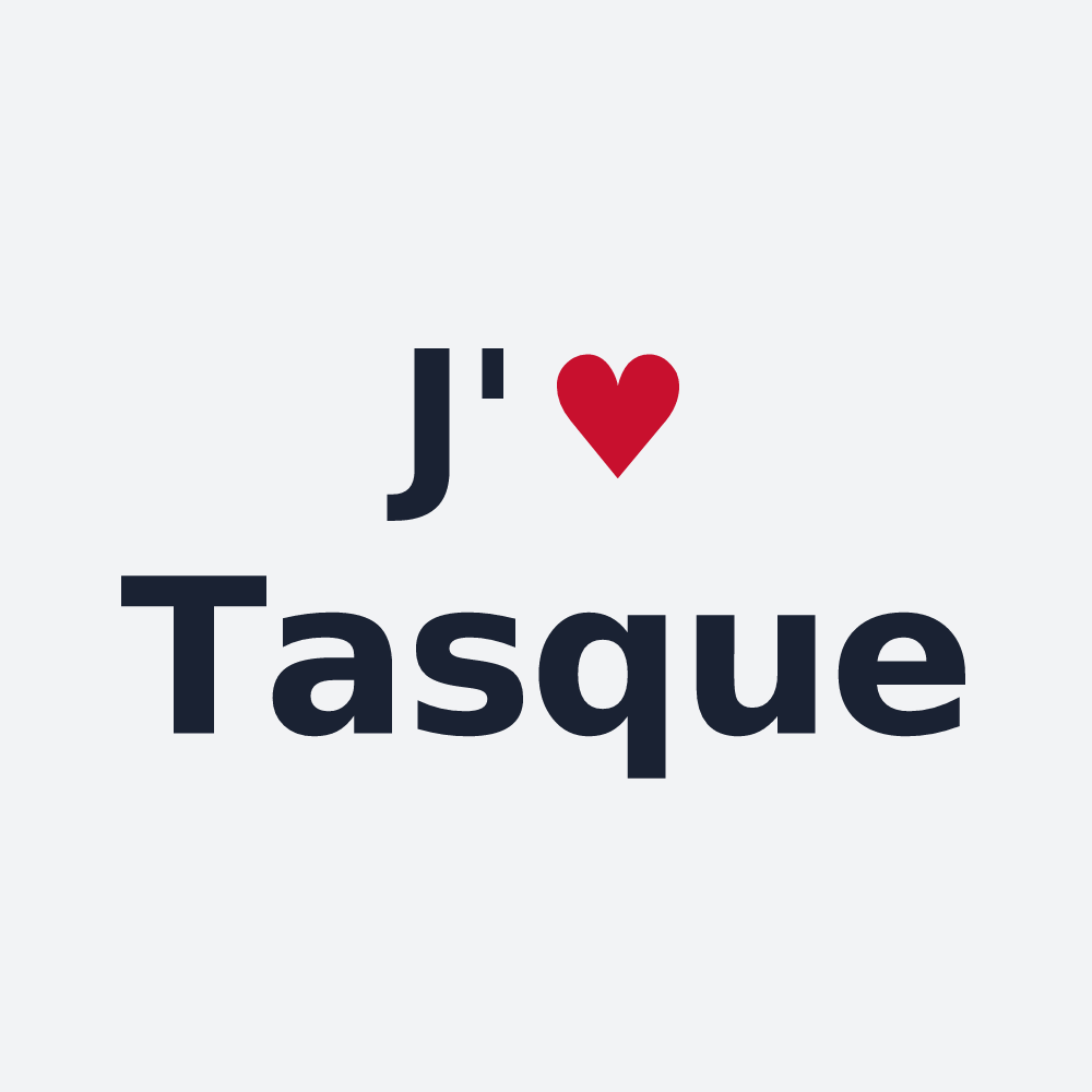 Poster personnalisé Tasque — design J'aime Tasque
