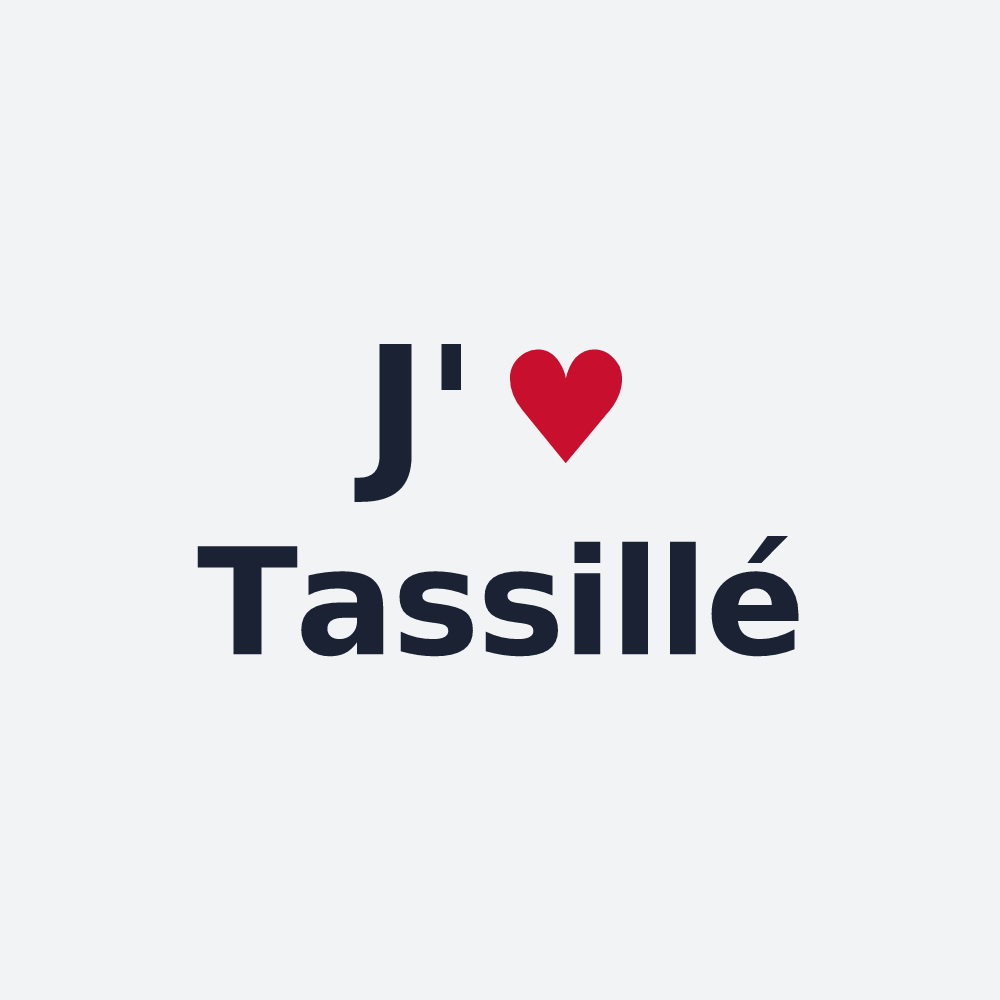 Poster personnalisé Tassillé — design J'aime Tassillé