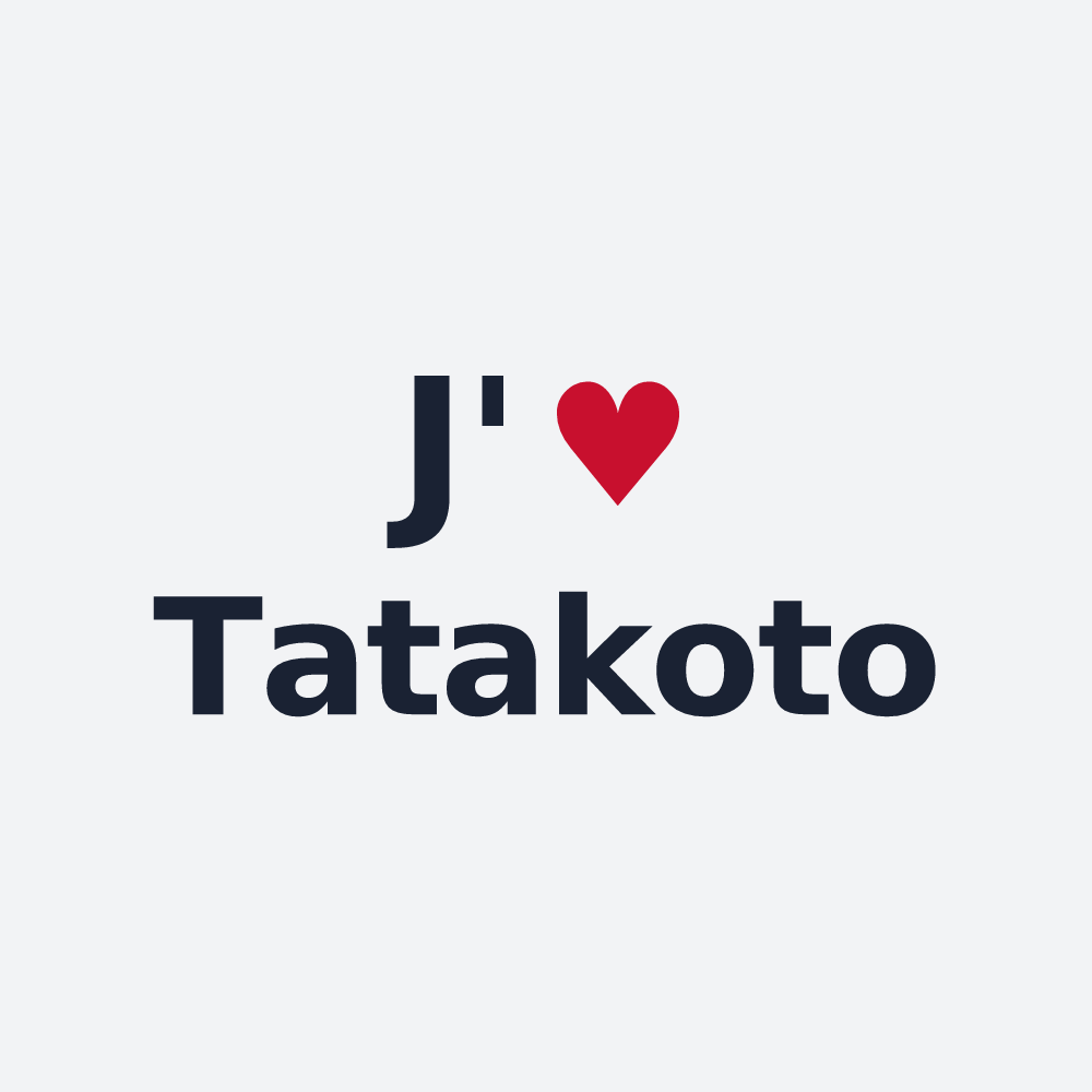 Poster personnalisé Tatakoto — design J'aime Tatakoto