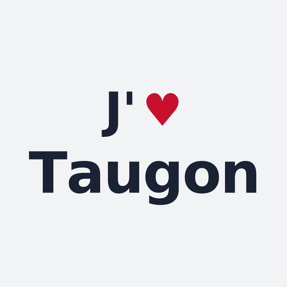 Poster personnalisé Taugon — design J'aime Taugon