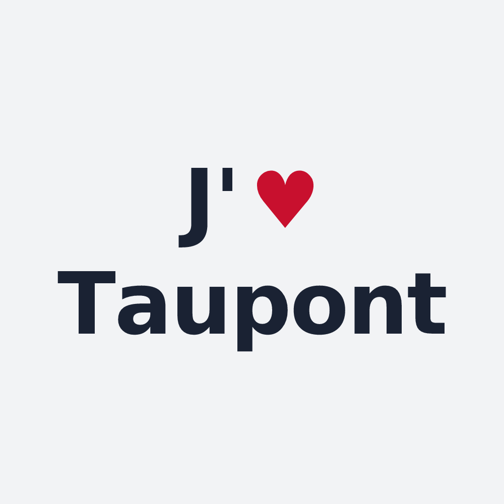 Poster personnalisé Taupont — design J'aime Taupont