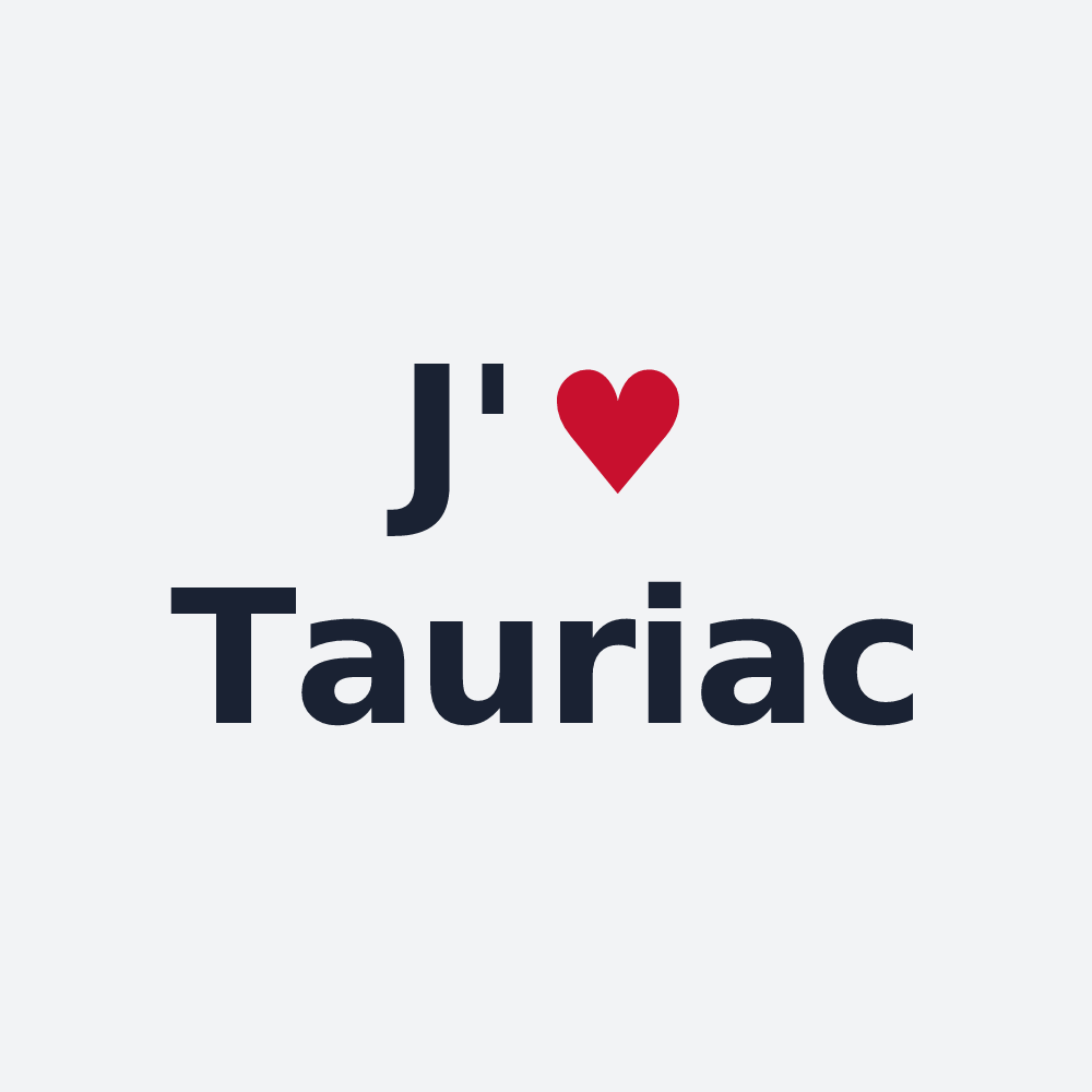 Poster personnalisé Tauriac — design J'aime Tauriac