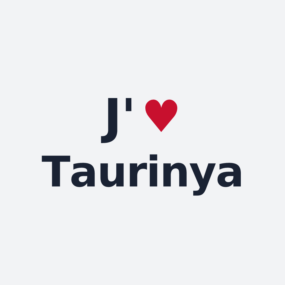 Poster personnalisé Taurinya — design J'aime Taurinya