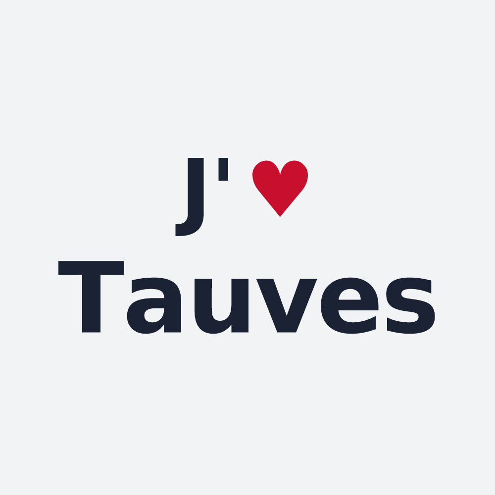 Poster personnalisé Tauves — design J'aime Tauves
