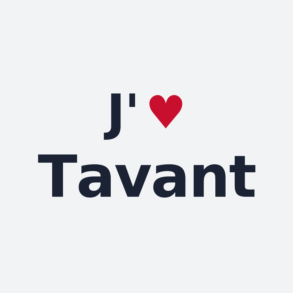 Poster personnalisé Tavant — design « J'aime Tavant » imprimé sur le poster