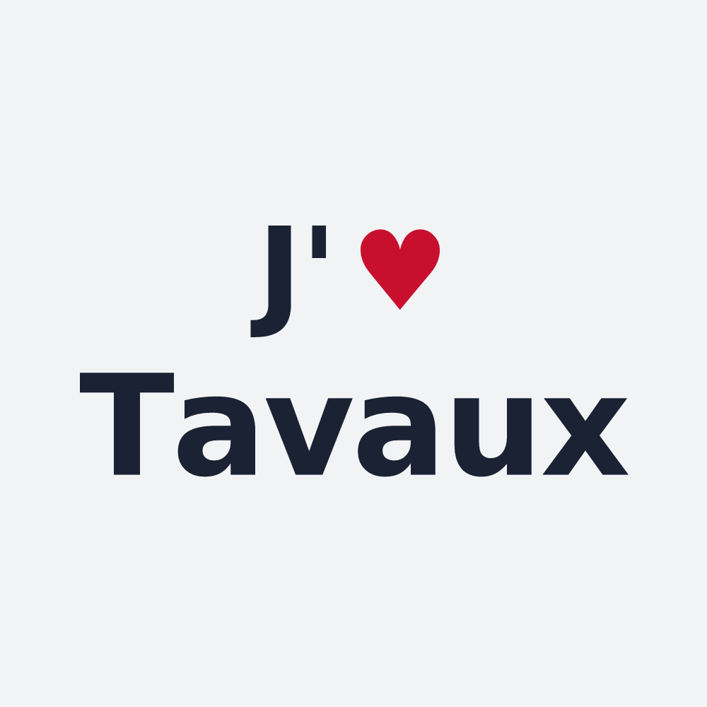 Poster personnalisé Tavaux — design J'aime Tavaux