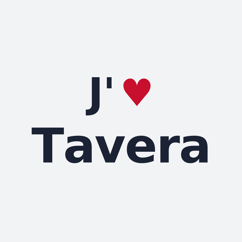 Poster personnalisé Tavera — design J'aime Tavera
