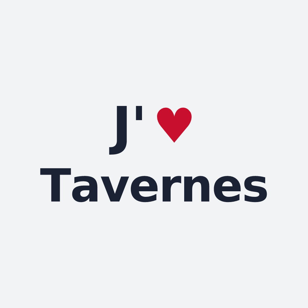 Poster personnalisé Tavernes — design J'aime Tavernes