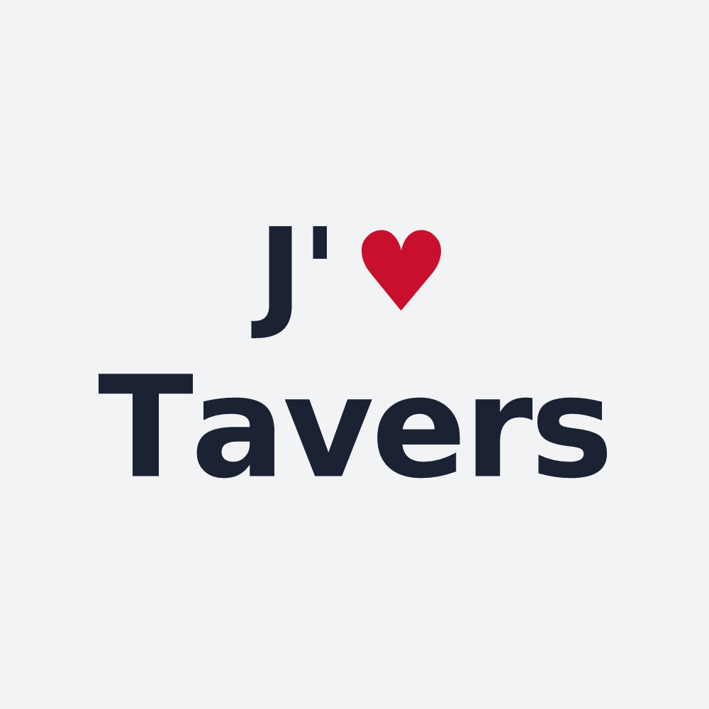 Poster personnalisé Tavers — design J'aime Tavers