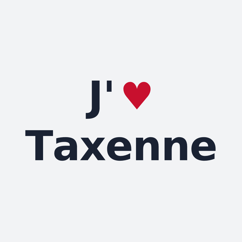 Poster personnalisé Taxenne — design J'aime Taxenne
