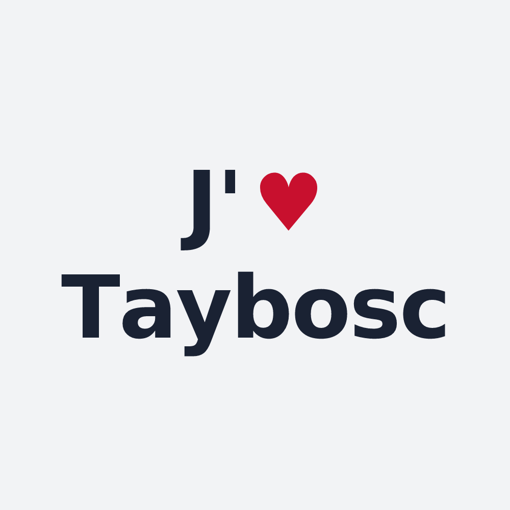 Poster personnalisé Taybosc — design J'aime Taybosc