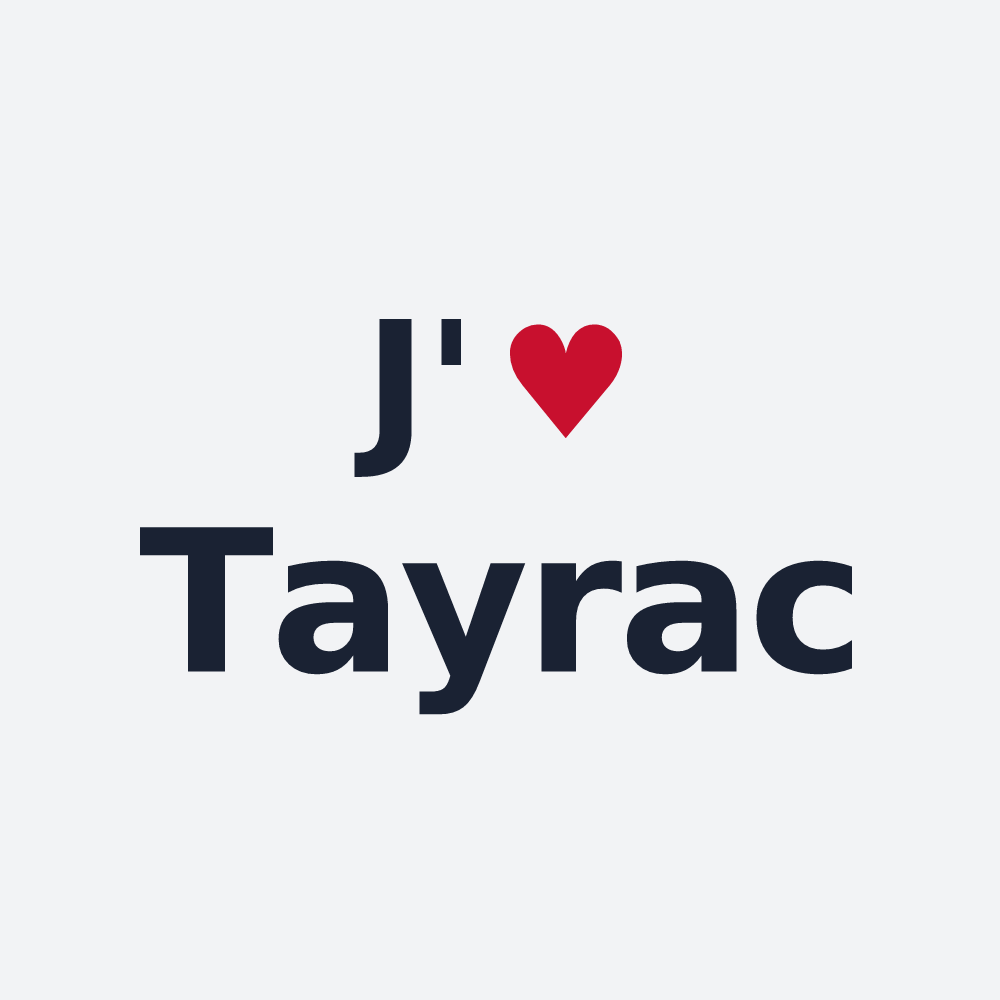 Poster personnalisé Tayrac — design J'aime Tayrac