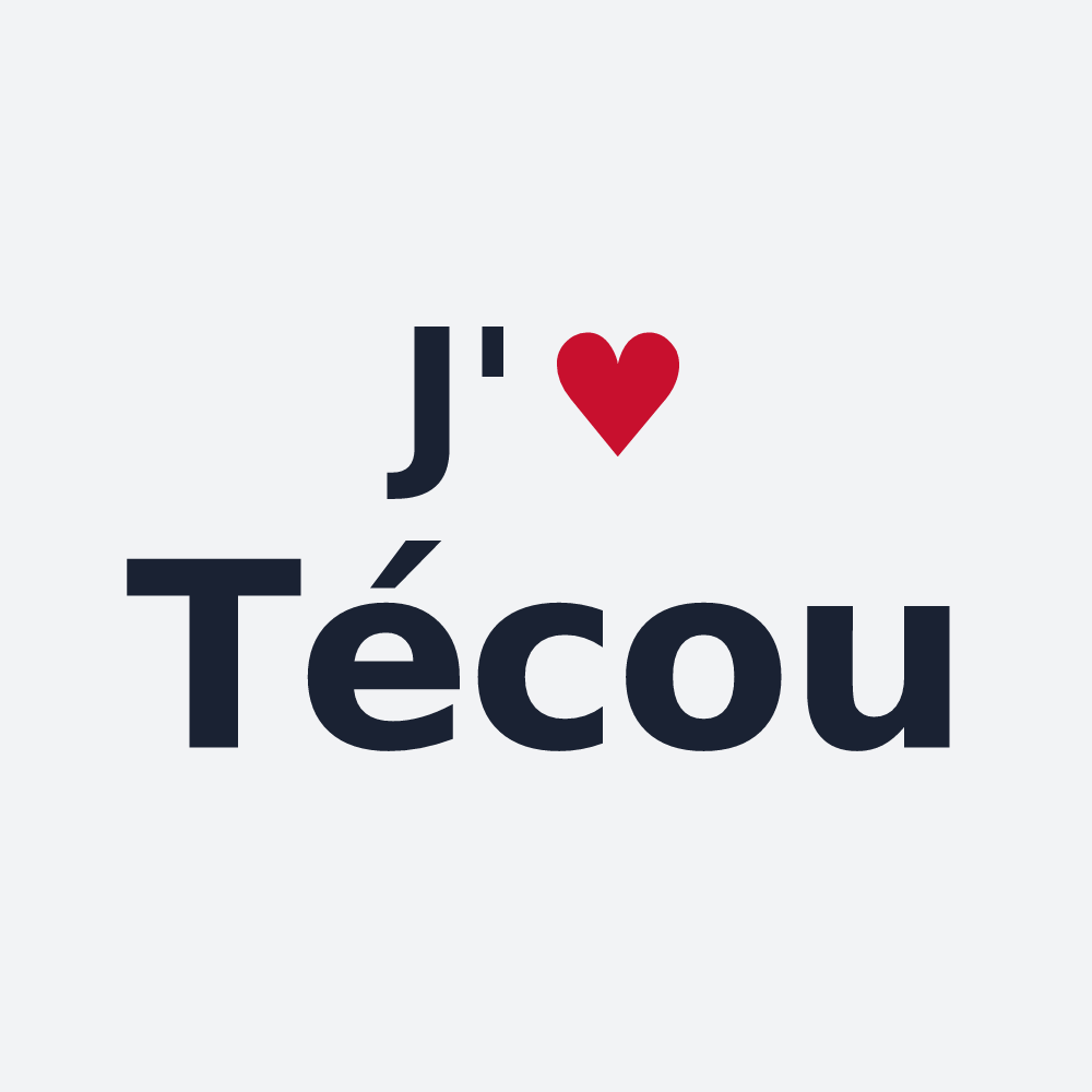 Poster personnalisé Técou — design J'aime Técou