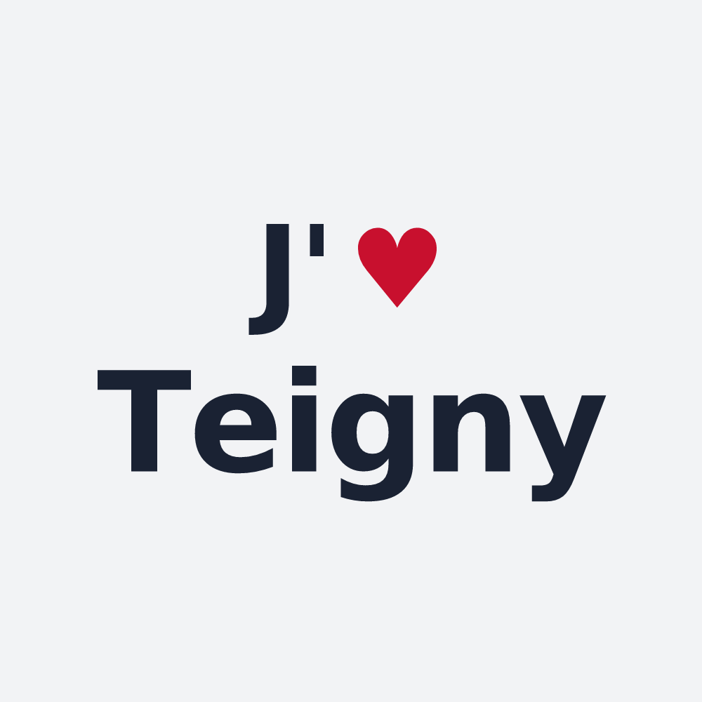 Poster personnalisé Teigny — design J'aime Teigny