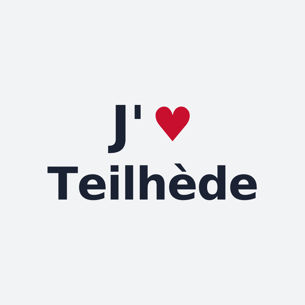 Poster personnalisé Teilhède — design « J'aime Teilhède » imprimé sur le poster
