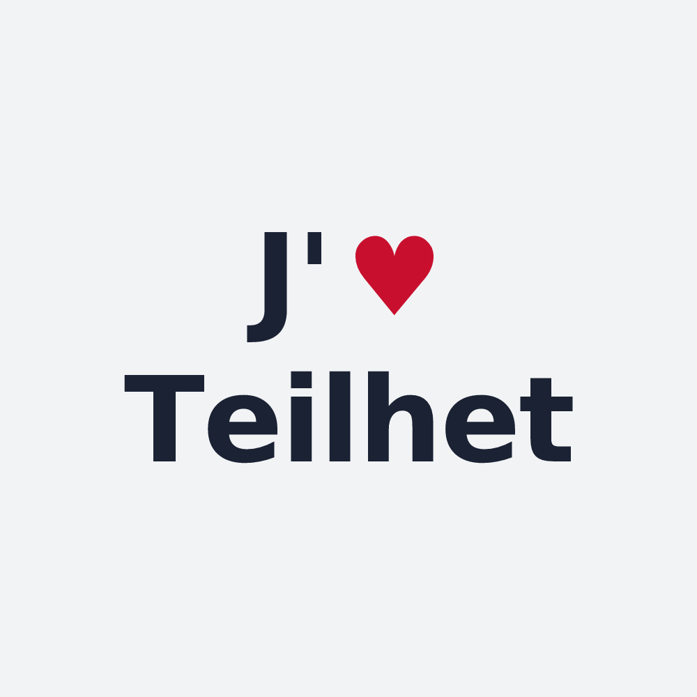 Poster personnalisé Teilhet — design J'aime Teilhet