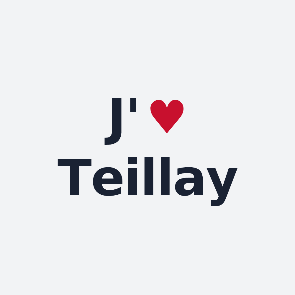 Poster personnalisé Teillay — design J'aime Teillay